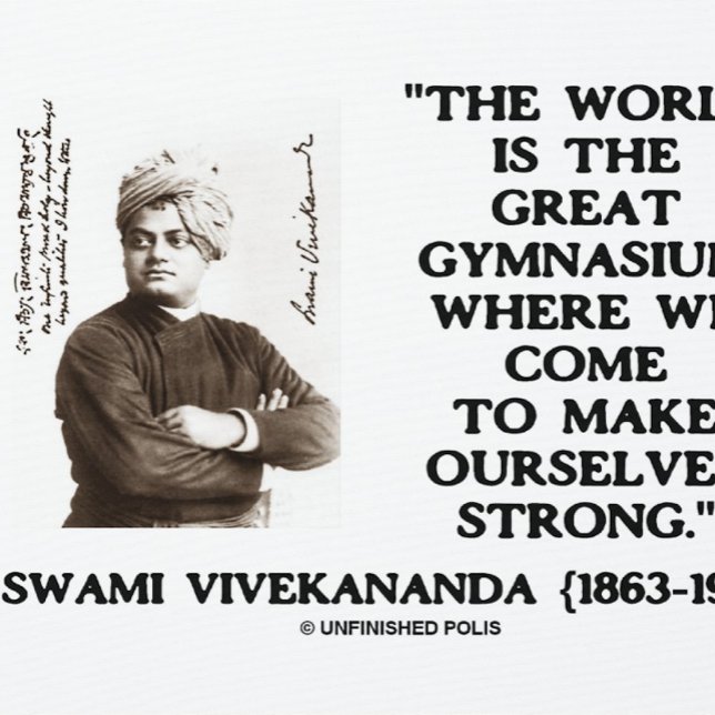 Swami Vivekananda World Great Gymnasium Strong Mousepad (Inspire yourself everyday when you work on the computer with this Swami Vivekananda quote mousepad!)