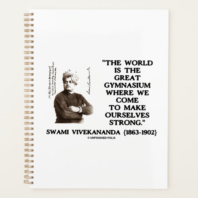 Swami Vivekananda World Great Gymnasium Strong Qte Planer (Vorderseite)