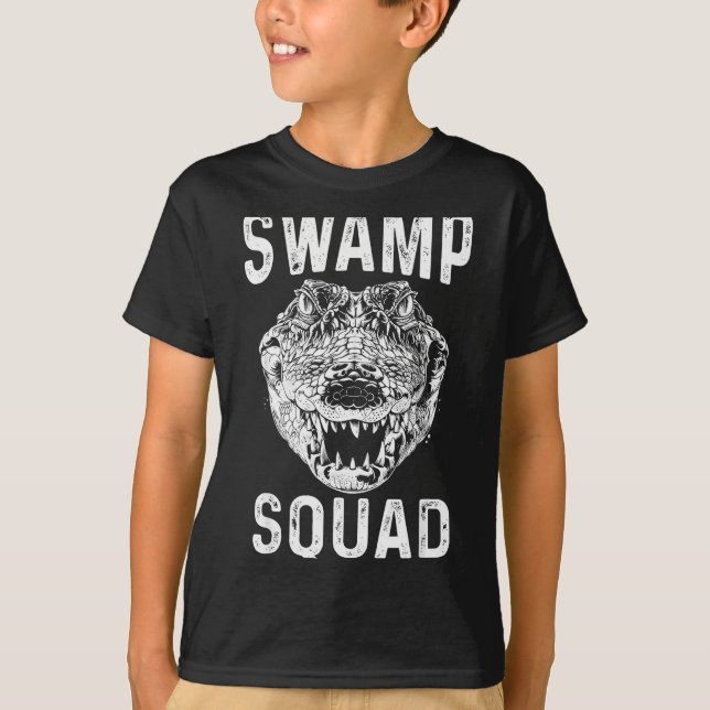 Swamp Alligator Squad Reptile Gator Lovers Funny  T-Shirt (Vorderseite)