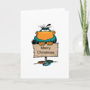 Swamp Bludgerigar Weihnachtskarte Feiertagskarte
