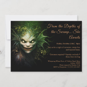 Swamp Hag Halloween KostümbildParty Einladung