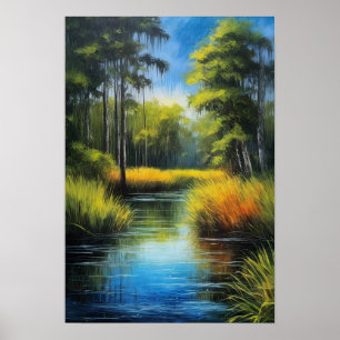 Swamp Symphony, Capturing Azure Waters Poster