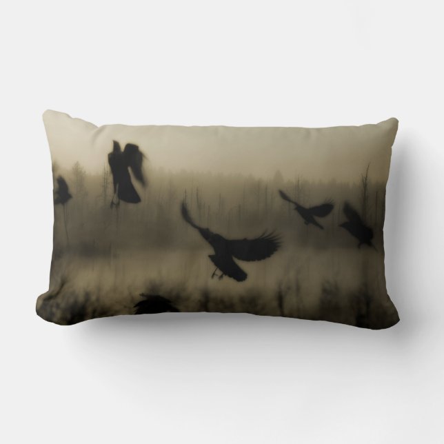 Swampy Crows Lendenkissen (Vorderseite)