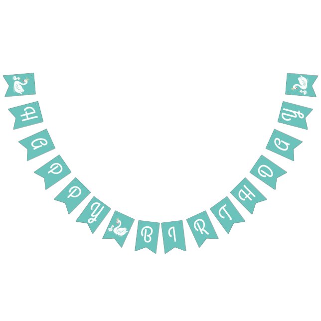 Swan 1. Geburtstag Party Babydusche Wimpelkette (Alle)