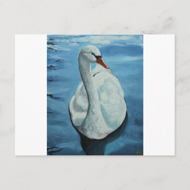 Swan#1 Postkarte (Vorderseite)