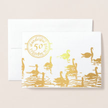 Swan 50. Goldene Hochzeitskarte