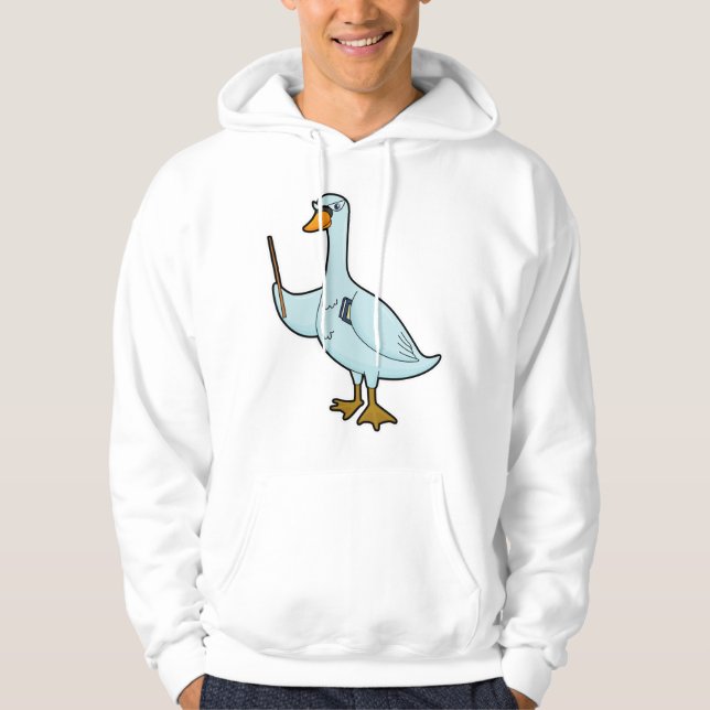 Swan als Lehrerin mit Buch & Pointer Hoodie (Vorderseite)