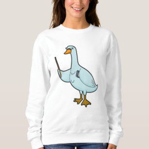 Swan als Lehrerin mit Buch & Pointer Sweatshirt
