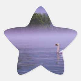 Swan am See Stern-Aufkleber