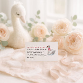 Swan and Pink Coquette Books for Baby Showroom Begleitkarte