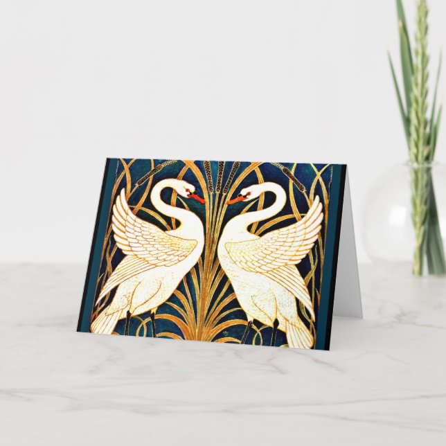 Swan and Rush and Iris Karte (Vorderseite)