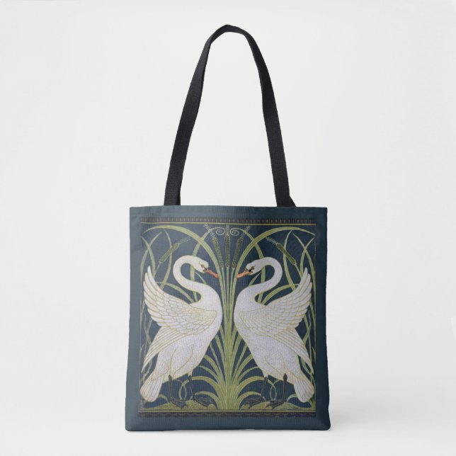 Swan Art Nouveau Two Swans (Vorderseite)