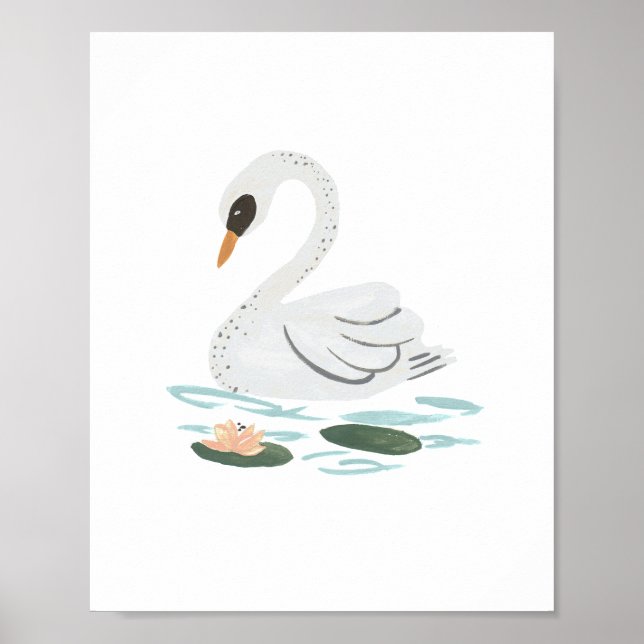 Swan Art Print Poster (Vorne)