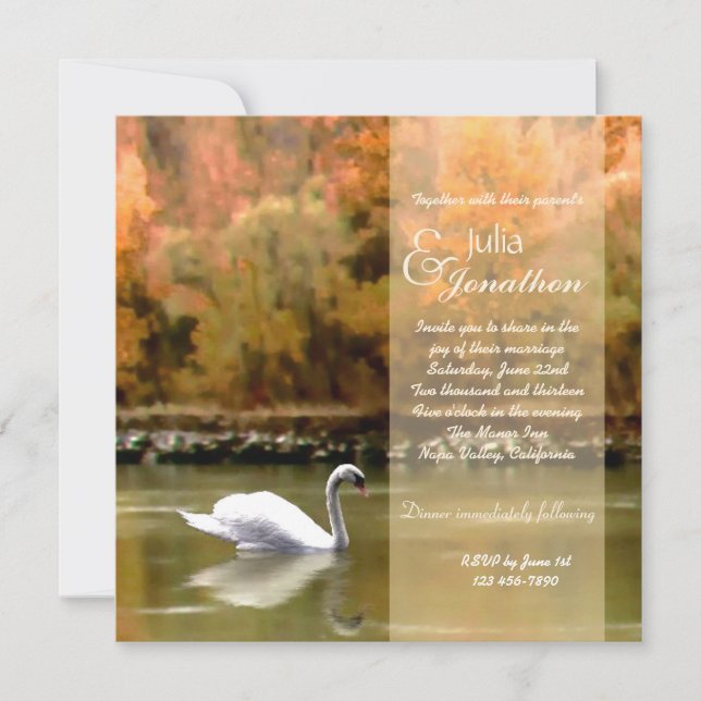 Swan auf der Donau Einladung (Vorderseite)