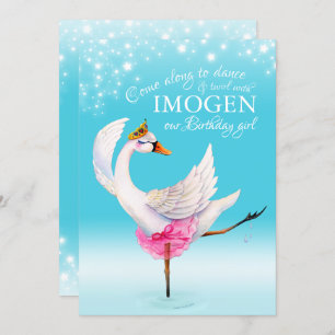 Swan auf Seeballet 3. Geburtstagsaqua lädt ein Einladung