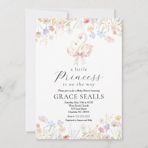 Swan Baby Dusche Einladung