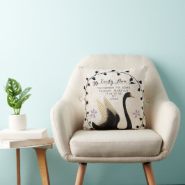 Swan Baby Girl Kinderzimmer Baby Statats oder Gebu Kissen