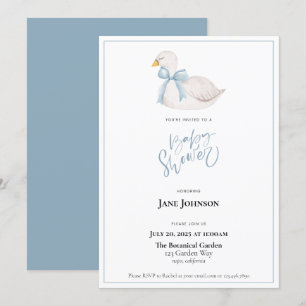 Swan Baby Shower Einladung