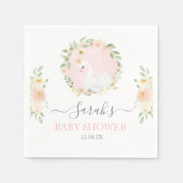 Swan Baby Shower Napkins Serviette