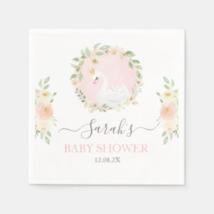 Swan Baby Shower Napkins Serviette