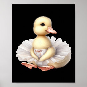 Swan Ballerina Duck Ballet Poster