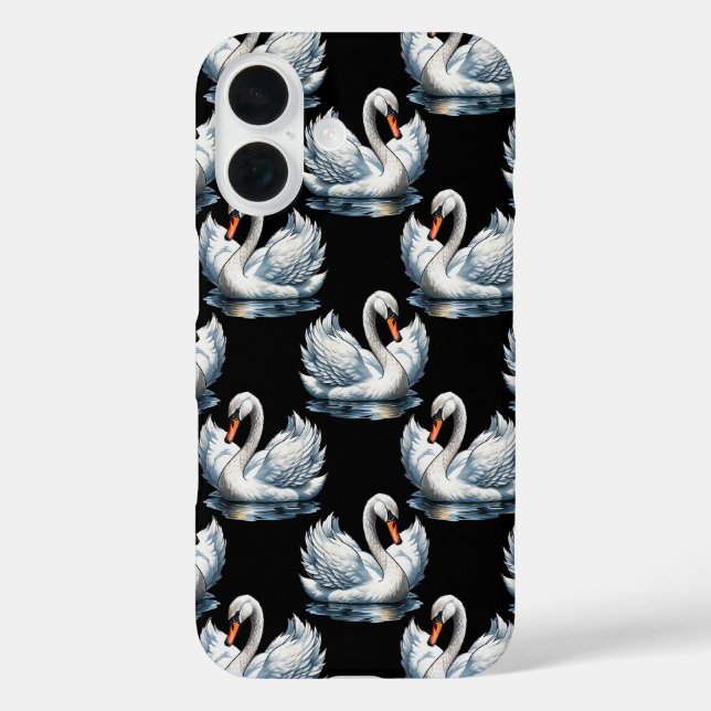 Swan Birds Muster Design Case-Mate iPhone Hülle (Rückseite)