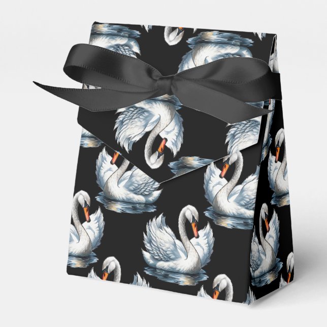 Swan Birds Muster Design Geschenkschachtel (Vorderseite)
