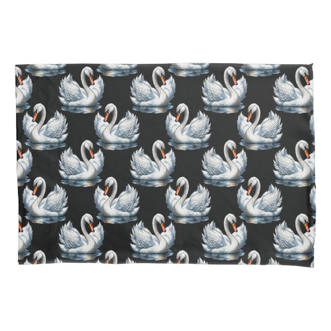 Swan Birds Muster Design Kissenbezug (Vorderseite)