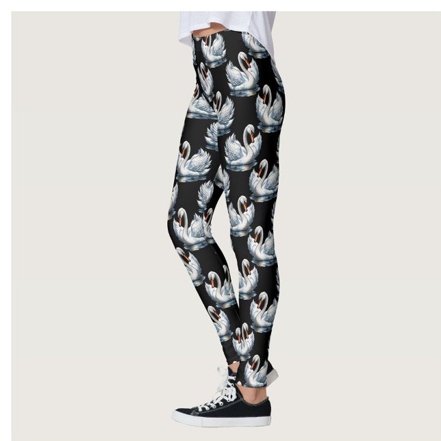 Swan Birds Muster Design Leggings (Von Creator hochgeladen)