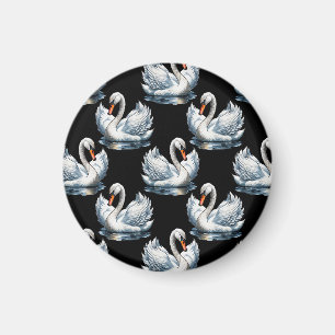 Swan Birds Muster Design Magnet