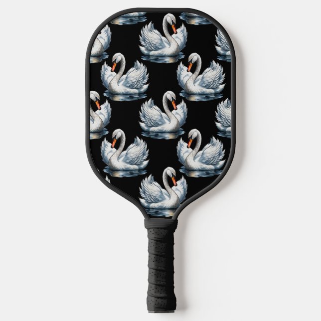Swan Birds Muster Design Pickleball Schläger (Vorderseite)