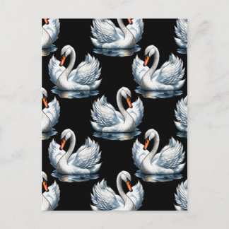 Swan Birds Muster Design Postkarte