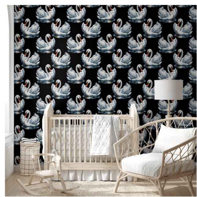 Swan Birds Muster Design Tapete (Von Creator hochgeladen)