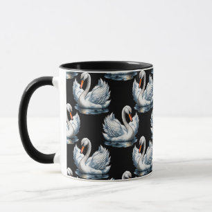 Swan Birds Muster Design Tasse