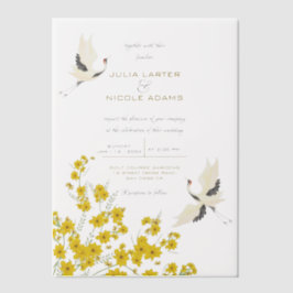 Swan Birds Paradise Spring Florals Wedding