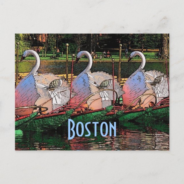 Swan Boats Postcard Postkarte (Vorderseite)