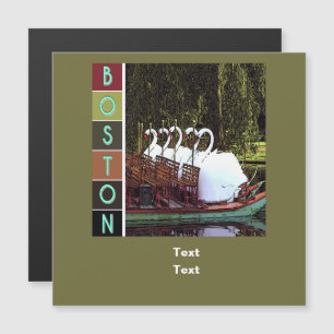 Swan Boote im Sommer - Boston Magnetkarte