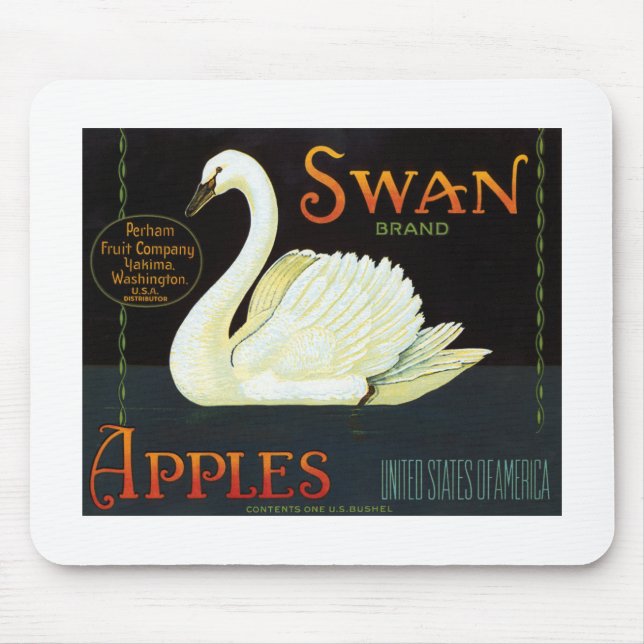 Swan Brand Äpfel Mousepad (Vorne)