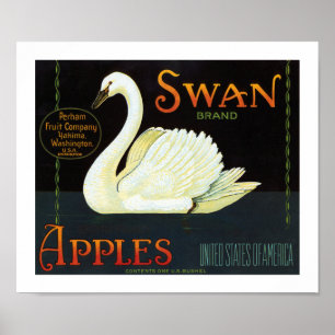 Swan Brand Äpfel Poster