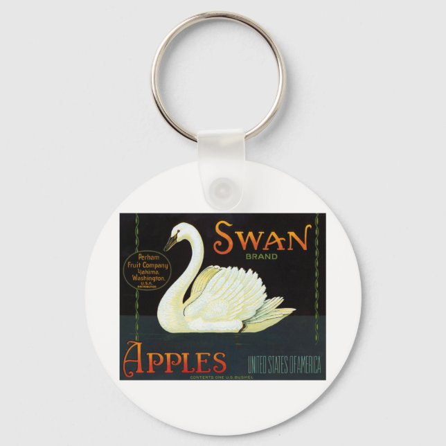 Swan Brand Äpfel Schlüsselanhänger (Vorderseite)
