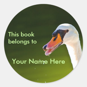Swan Buchzeichen Sticker
