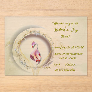 Swan chic MOTHER Party Acryleinladungen