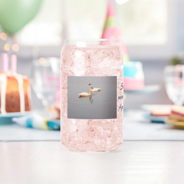 Swan Couple/Flight Can Glass Dosenglas (Insitu (Geburtstag))
