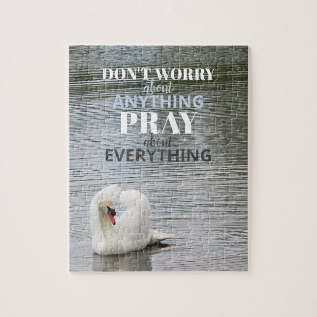 Swan Don't Worry Pray Jigsaw Puzzle (Vertikal)