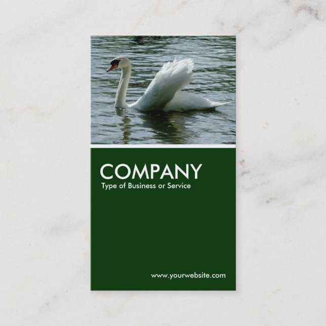 Swan - Dunkelgrün Visitenkarte (Vorderseite)