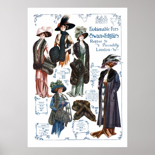 Swan & Edgar's modische Furs #A Poster (Vorne)