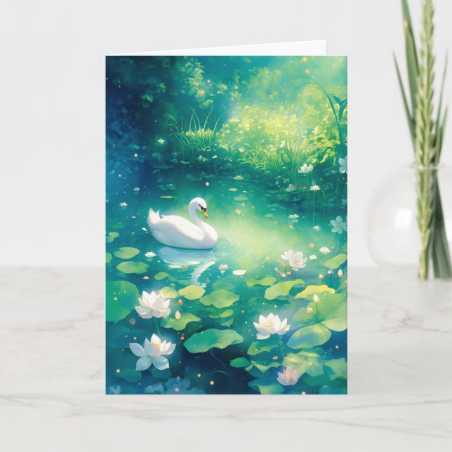 Swan Elegance in Still Waters Karte (Vorderseite)
