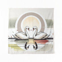 Swan Embrace in Dusk