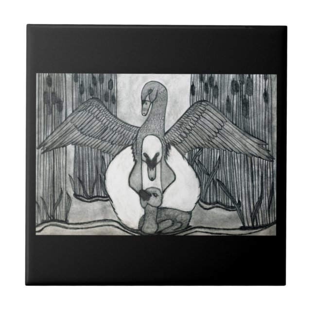 Swan Family Fliese (Vorderseite)