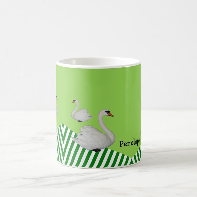 Swan Green Stripe Tasse (Mittel)